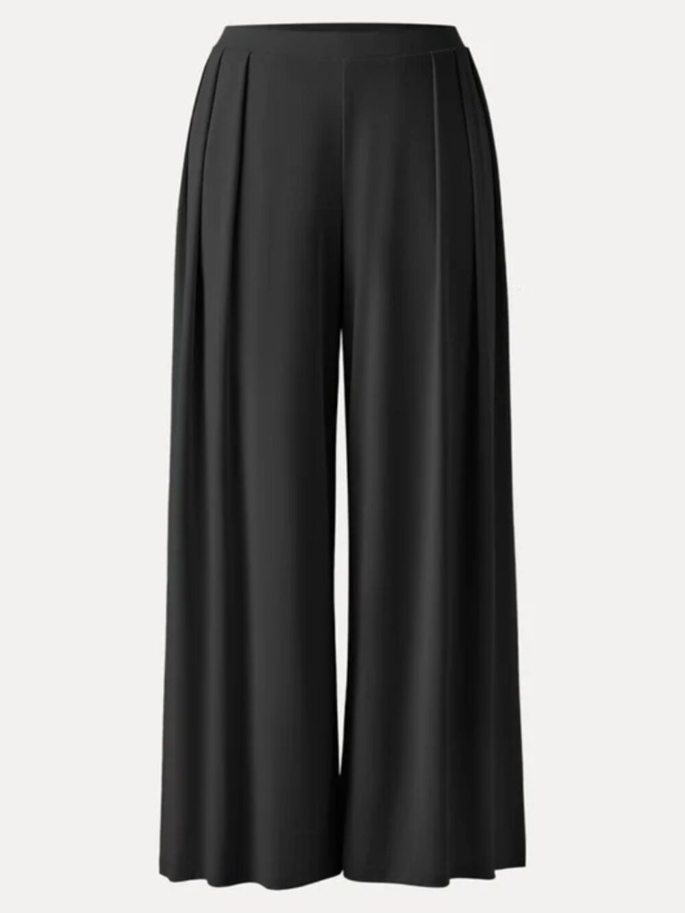 OGL Black Sandwashed Pleated Wide Leg Palazzo Pants Pockets Size Small NWT